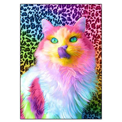 DCIDBEI DIY Diamond Painting Kit Cat,Diamond Art for Teens Rhinestone Embroidery Cross Stitch Kits Supply Arts Craft Canvas Wall Decor Stickers Home Decor 10x10 inches