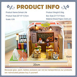 CUTEBEE Dollhouse Miniature with Furniture, DIY Wooden Dollhouse Kit Plus Dust Proof and Music Movement, 1:24 Scale Creative Room Idea(Deskmate of You)