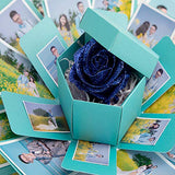 Creative Explosion Box -Gift Box Scrapbook DIY Photo Album Box for Birthday Anniversary Valentine Day Wedding(Upgrade Version) Blue.