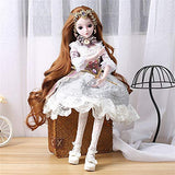 HighlifeS BJD Doll SD Doll 60cm/24inch Joints with All Clothes Outfit Shoes Wig Hair Makeup for Girl Gift and Dolls Collection