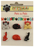 Buttons Galore PPGROUP Pets & Pals 3D Buttons - Set of 6 Cards