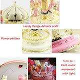 ESH7 Lovely Music Box Light Carousel Music Boxes for Children Creative Craft Gifts Girl Birthday