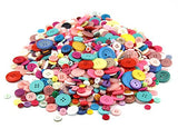 RayLineDo Pack of 100g Plastic Mixed Colors of Various Shaped Buttons for DIY, Sewing and Crafting