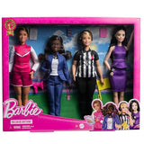 Barbie Dolls, Set of 4 Sports Career Dolls and 8 Accessories with General Manager, Coach, Referee and Sports Reporter