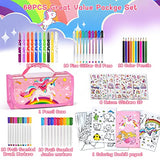 Biulotter Fruit Scented Markers Set with Unicorn Pencil Case for Girls,Scented Markers for Kids,Coloring Set for Kids Ages 4-8,Art Supplies for Kids 4-6, Birthday Chirstmas Easter Gifts