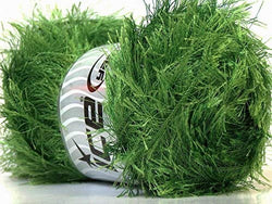 100 Gram Jungle Grass Green Eyelash Yarn Ice Packer's Green Fun Fur