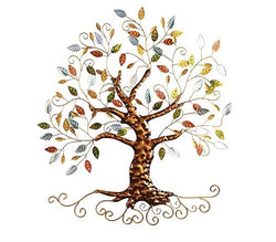 Tree of Life - Metal Tree Wall Sculpture, Gold Tree Home Decor