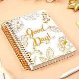 Floral Journal Spiral Notebook Notes Journal College Ruled Womens Notebook Pages, 150 Sheets, 5.6" x 8.3", Perfect for School, Office & Home, Bold Golden Wire Binding, 180°Lay-Flat, White