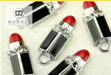 M93-E Cute Cosmetic Red Lip Stick Charm Pendant Bead Wholesale (10 pcs)