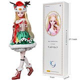 ICY Fortune Days 24 inch 1/3 Scale Nordic Girl Series Ball Jointed Doll BJD with 26 Move Joints, 3D Eyes and Eyelashes, Lifelike Makeup, Best Gift for Girl as Brithday, Chritmas Gift (Feliner)