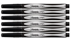 Sharpie Pen Fine Point Pen, 6 Black Pens (1742663)