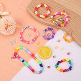 QUEFE 661pcs Pony Beads for Bracelet Making Kit, Kandi Beads for Jewelry Making, Polymer Clay Beads Smile Face Beads Letter Beads for Jewelry Making, DIY Arts and Crafts Gifts, Set for Girls 8-12