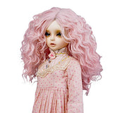 AIDOLLA 1/3 Head Circumference Doll BJD Wig High Temperature Silk Cute Short Curly Doll Disguise Game Pink