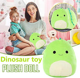 Dedall Plush Toy Pillow, Cute Dinosaur Stuffed Animals Doll Plush Baby, Soft Lumbar Back Dinosaur Stuffed Toy Cute Room Pillows, Great Gift for Kids Babies Toddlers (Green)