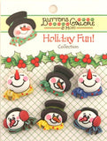 Buttons Galore Christmas Craft & Sewing Buttons - Snowman Medley - Set of 3 Cards