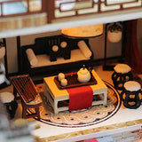 Cool Beans Boutique Miniature DIY Dollhouse Kit Wooden Chinese Ancient Mansion with Pergola with Dust Cover - Architecture Model kit (English Manual) DH-HD-L905Mansion (Asian Mansion Pergola)