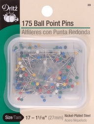 Dritz(R) Ball Point Pins Multi Color 1-1/16 Inch 175/Pkg