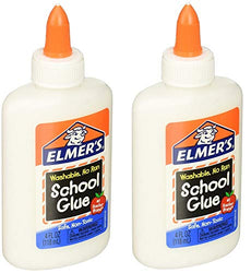 Elmers Liquid School Glue FfIiYv, Washable, 4 Ounces, (4 Pack of 2)