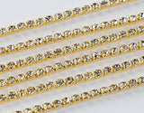 Rhinestone Chain - 11-Yard Crystal Rhinestone Close Chain Trimming Claw Chain, Crystal Bead Chain -