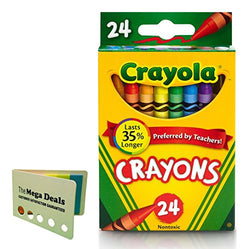 Crayola Crayons 24 ct (Pack of 2) Includes 5 Color Flag Set