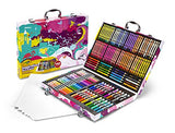Crayola Inspiration Art Case - Pink, Portable Art Studio, 140 Art & Coloring Supplies, Paper,
