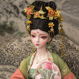 BJD Dolls 1/3 SD Fashion Action Figures Ball Jointed DIY Makeup Toys Full Set 60 cm Handmade Collection Dolls Exquisite Birthday Gifts for Friends,Q