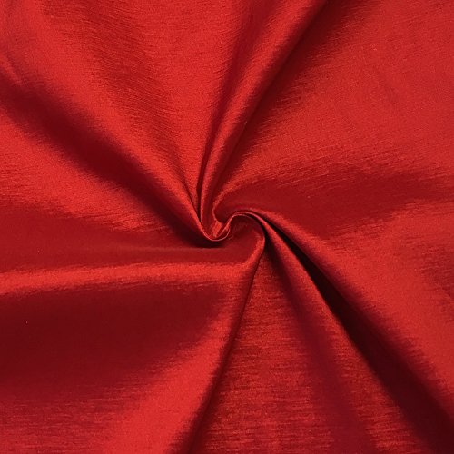 Taffeta Stretch Fabric 2-Way Stretch 58" Wide By The Yard (Red)
