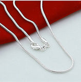 Hupplle 10pcs 22" 22 Inch Silver Plated 1.2MM Snake Chain Necklace New (22"×22")