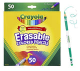 Crayola Erasable Colored Pencils, Art Tools, Adult Coloring, Gift for Kids, 50 Count