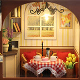 Cool Beans Boutique Miniature DIY Dollhouse Kit Wooden European Cafe (English Manual) DH-HD-S2021Cafe