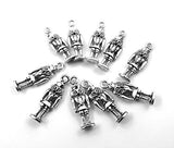 Set of Ten (10) Silver Tone Pewter Nutcracker King Charms