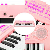 Vimzone Kids Piano Keyboard, 37Keys Multi-Function Musical Instrument Piano Toy, Electronic Keyboard for 2 3 4 5 Years Old Toddlers Children Beginner (Pink)