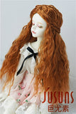 JD119 7-8inch 18-20CM Long curly princess doll wigs 1/4 MSD synthetic mohair BJD wigs Vinyl doll accessories (Carrot)