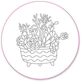Blooms & Succulents Embroidery Pattern Transfers (set of 10 hoop designs!)