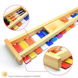 CELEMOON Natural Wooden Toddler Xylophone Glockenspiel For Kids with Multi-Colored Metal Bars Included Two Sets of Child-Safe Wooden Mallets (15-tone)