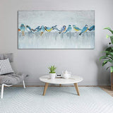 TRAIN2 ART Abstract Bird Picture Oil Paintings Wall Art, 24"X48" Modern Animal Wall Art Paintings on Canvas Frame Birds Artwork Painting Style Wall Decor for Home Walls Ready to Hang