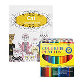 SKKSTATIONERY 50 Color Drawing Pencils Set, Come with Coloring Book, Great for Calmness and Relaxation.