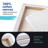 Canvas Boards for Painting | 11x14 / 7 Pack - 5/8 Inch Profile 100% Cotton Pre Primed Stretched Canvas, Art Supplies for Acrylic Paint, Oil Painting