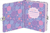 Peaceable Kingdom Pretty Pony Color-In Shiny Foil Cover 6.25" Lock and Key, Lined Page Diary for Kids