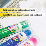 BAZIC Washable Colored Glue Stick 8g/0.28 Oz, All Purpose Acid Glue Sticks for Kids Photos Paper Kids at School Home Office (4/Pack), 24-Packs