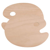 Tebery Oval Shaped Wooden Palette 11.75" x 15.75" (4 Pack)