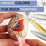 Tavolozza Acrylic Paint Marker Pens, Set of 12 Colors Markers Water Based Paint Pen for Rocks Painting, Wood, Fabric, Plastic, Canvas, Glass,