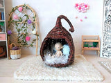 Miniature Dollhouse Hanging Chair hideout. 1:12 scale Nest Furniture Handmade