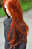 Kuafu 8-9 inch (20-22cm) 1/3 BJD/SD Doll Wig Uncle's bjd Long Wavy Hair Carrot Red