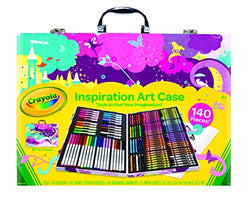 Crayola Inspiration Art Case - Pink, Portable Art Studio, 140 Art & Coloring Supplies, Paper,