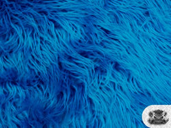 FABRIC EMPIRE Faux/Fake Fur Mongolian Fabric Sold by The Yard, Turquoise