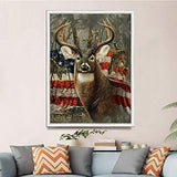DIY 5D Diamond Painting Kit, BENBO American Flag Deer Full Drill Crystal Diamond Painting for Adults Rhinestone Embroidery Cross Stitch Painting by Number Kits Home Wall Decor, 15.8In X 11.8In