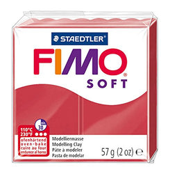 FIMO Soft Modelling Clay 56g Block Cherry Red