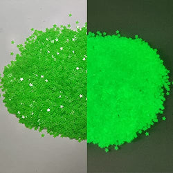 Glow in Dark Star Glitter for Glitter Tumbler DIY, Fluorescent Craft Glitters for Shaker Cards, Luminous Shaped Confetti for Slime Nails Arts, Paper Arts, Sequins