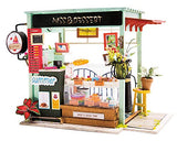 Hands Craft DIY Miniature Dollhouse Kit | 3D Model Craft Kit | Pre Cut Pieces | LED Lights | 1:24 Scale | Adult Teen | Ice Cream Station, 99 pcs.